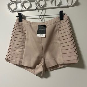 Topshop Nude Dressy Shorts
